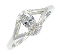 SILVERTROVE Anello con pietra preziosa CZ per uomo e donna, in argento sterling 925, regalo di gioielli CRG1243AH_72 (22.9)