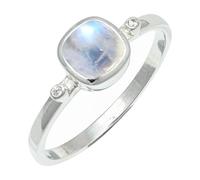 SILVERTROVE Anello con pietra preziosa Pietra di luna arcobaleno per uomo e donna, in argento sterling 925, regalo di gioielli CRG1245BO_50 (15.9)
