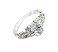 SILVERTROVE Anello con pietra preziosa Z per uomo e donna, argento sterling 925, gioiello fatto a mano CRG1121AH_58 (18.5)