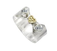 SILVERTROVE Anello in argento sterling 925 con zirconi cubici Anello con pietra preziosa Uomo Donna Anello con fascia in pietra Anello di tutte le dimensioni Gioielli fatti a mano CRG1096AH_53 (16.9)