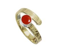 SILVERTROVE Anello in argento sterling e ottone per uomini e donne in tutte le taglie CRG1087AA, metallo prezioso Gemma, Cabochon Corniola