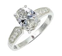 SILVERTROVE Anello Ottone placcato argento con CZ pietra preziosa per uomo e donna, gioielli fatti a mano di tutte le taglie CRG1250AH_64 (20.4)