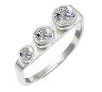 SILVERTROVE C Z con pietra preziosa per uomo e donna in Anello placcato argento gioiello fatto a mano CRG1265AH_72 (22.9)