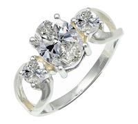 SILVERTROVE C Z con pietra preziosa per uomo e donna in Anello placcato argento gioiello fatto a mano CRG1264AH_72 (22.9)
