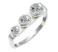 SILVERTROVE C Z con pietra preziosa per uomo e donna in Anello placcato argento gioiello fatto a mano CRG1265AH_61 (19.4)