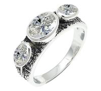 SILVERTROVE C Z con pietra preziosa per uomo e donna in Anello placcato argento gioiello fatto a mano CRG1262AH_50 (15.9)