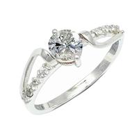 SILVERTROVE CZ Anello con pietra preziosa per uomo e donna in argento sterling 925, gioiello fatto a mano CRG1242AH_59 (18.8)