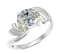 SILVERTROVE CZ pietra preziosa per Anello placcato argento Uomo e donna in gioiello fatto a mano CRG1259AH_62 (19.7)