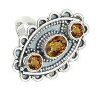 SILVERTROVE in Anello placcato argento con pietra preziosa per uomo e donna gioielli fatti a mano di tutte le taglie CRG1274AA