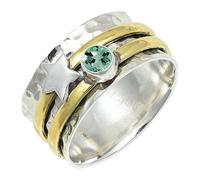 SILVERTROVE in Anello placcato argento con pietra preziosa per uomo e donna gioielli fatti a mano di tutte le taglie CRG1266AA