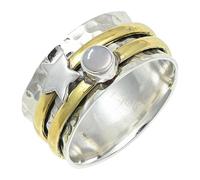 SILVERTROVE in Anello placcato argento con pietra preziosa per uomo e donna gioielli fatti a mano di tutte le taglie CRG1266AA