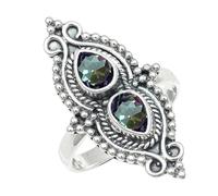 SILVERTROVE in Anello placcato argento con pietra preziosa per uomo e donna gioielli fatti a mano di tutte le taglie CRG1273AA