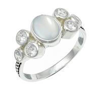SILVERTROVE in Anello placcato argento con pietra preziosa per uomo e donna gioielli fatti a mano di tutte le taglie CRG1261AA