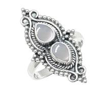 SILVERTROVE in Anello placcato argento con pietra preziosa per uomo e donna gioielli fatti a mano di tutte le taglie CRG1273AA