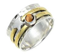 SILVERTROVE in Anello placcato argento con pietra preziosa per uomo e donna gioielli fatti a mano di tutte le taglie CRG1266AA