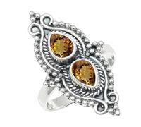 SILVERTROVE in Anello placcato argento con pietra preziosa per uomo e donna gioielli fatti a mano di tutte le taglie CRG1273AA
