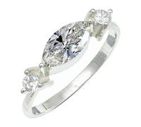 SILVERTROVE in CZ pietra preziosa per Anello placcato argento Uomo e donna gioielli fatti a mano di tutte le taglie CRG1249AH_66 (21.0)