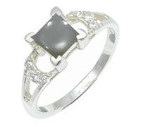 SILVERTROVE Pietra di luna grigia Anello con pietra preziosa per uomo e donna in argento sterling 925, gioiello fatto a mano CRG1247BQ_50 (15.9)