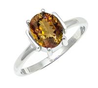 SILVERTROVE pietra preziosa Andalusite coltivato in laboratorio per Anello placcato argento Uomo e donna in regalo di gioielli CRG1255AZ_61 (19.4)