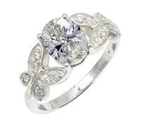 SILVERTROVE pietra preziosa CZ per Anello placcato argento Uomo e donna gioiello fatto a mano CRG1251AH_57 (18.1)