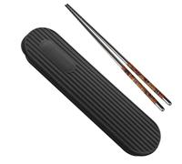 Silverware - da viaggio per picnic - Piccola organizer per utensili da viaggio per viaggi zaino in spalla sul posto di lavoro dormitorio picnic escursionismo scuola campeggio, Nero