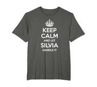 Silvia Keep Calm Personalizzato Nome Divertente Idea Regalo Di Compleanno Maglietta