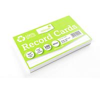 Silvine 100 schede flash 100% riciclate, 12,7 x 7,6 cm, a righe, colore: bianco