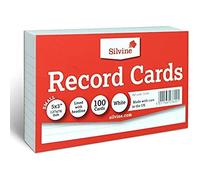 Silvine 127 x 77 mm Scheda di registrazione governata - Bianco (confezione da 100)