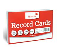 Silvine - 203 x 127 mm bianco righe record di