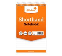 Silvine 8x5" Reporter's Spiral Shorthand Notebook with 300 Pages (Pack of 6) 6 P