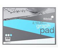 Silvine A3 Professional Graph Paper Pad - Stampata 2-10-20 mm Grafico (50 fogli)
