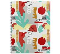 Silvine A4 Notebook a fili doppi, cuori assortiti e motivi floreali - 1 pezzo