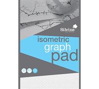 Silvine A4 Professional Graph Pad. 50 Sheets of Quality 90gsm Paper, Printed Isometric Grid