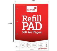Silvine A4 Ricarica Pad 160 Fogli Ufficio Carta a Righe Tinta Grafico Quadrato