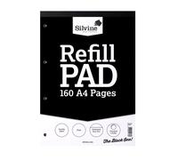 Silvine A4 Ricarica Pad 160 Fogli Ufficio Carta a Righe Tinta Grafico Quadrato