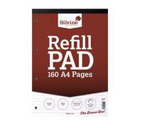 Silvine A4 Ricarica Pad 160 Fogli Ufficio Carta a Righe Tinta Grafico Quadrato