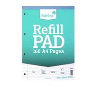Silvine A4 Ricarica Pad 160 Fogli Ufficio Carta a Righe Tinta Grafico Quadrato