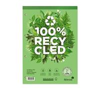Silvine Blocco di ricarica in formato A4, a righe con margine, bianco, 120 pagine di carta riciclata al 100%, rif. R101