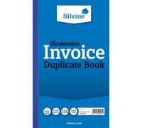 Silvine Carbonless Duplicate Invoice Book - Numbered 1-100 with index sheet (211