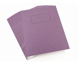 Silvine EX100 - Quaderno a righe con margine 80 pagine, 229 x 178 mm 10 pezzi viola