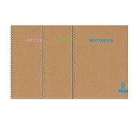 Silvine KRTWA4AC - Taccuino A4 con rilegatura a doppio filo, 80 pagine, in carta kraft riciclata