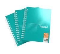 Silvine Luxpad Metallic A5+ FSC Wirebound Notebook - Lined (200 Pages) Pack of 3