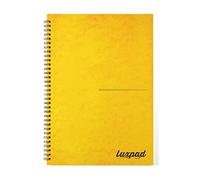 Silvine Luxpad - Quaderno formato A4, in carta, a righe, 120 pagine, colore: Giallo