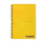 Silvine Luxpad - Taccuino formato A5, carta gialla, a righe, 120 pagine