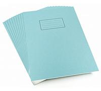 Silvine Quaderno a righe con margine, formato A4, blu (confezione da 10)