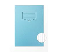 Silvine Quaderno in carta riciclata, formato A4, 7 mm, 64 pagine, confezione da 10, colore: blu