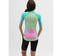 Silvini Wd2404 Stelvia Short Sleeve Jersey Verde L Donna Ocean / Blush