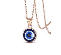 Silvora Occhio di Turco Collana Amuleto Demone Occhio Blu Argento Sterling 925 Occhio Azzurro Collana Vontage Antiallergico Regalo Mamma Ragazza
