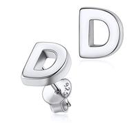 Silvora Orecchini a Perno con Lettera Iniziale e Diamante in Argento Sterling con Alfabeto dalla A alla Z Minimalista Zirconi S925 per Donne e Ragazze