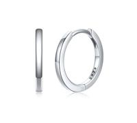 Silvora Orecchini Cerchio Donna Uomo Argento 925, 12mm Orecchini Donna Argento, Orecchino a Cerchio Piccolo Uomo Brillante, Idee Regalo per Compleanno Anniversario Natale